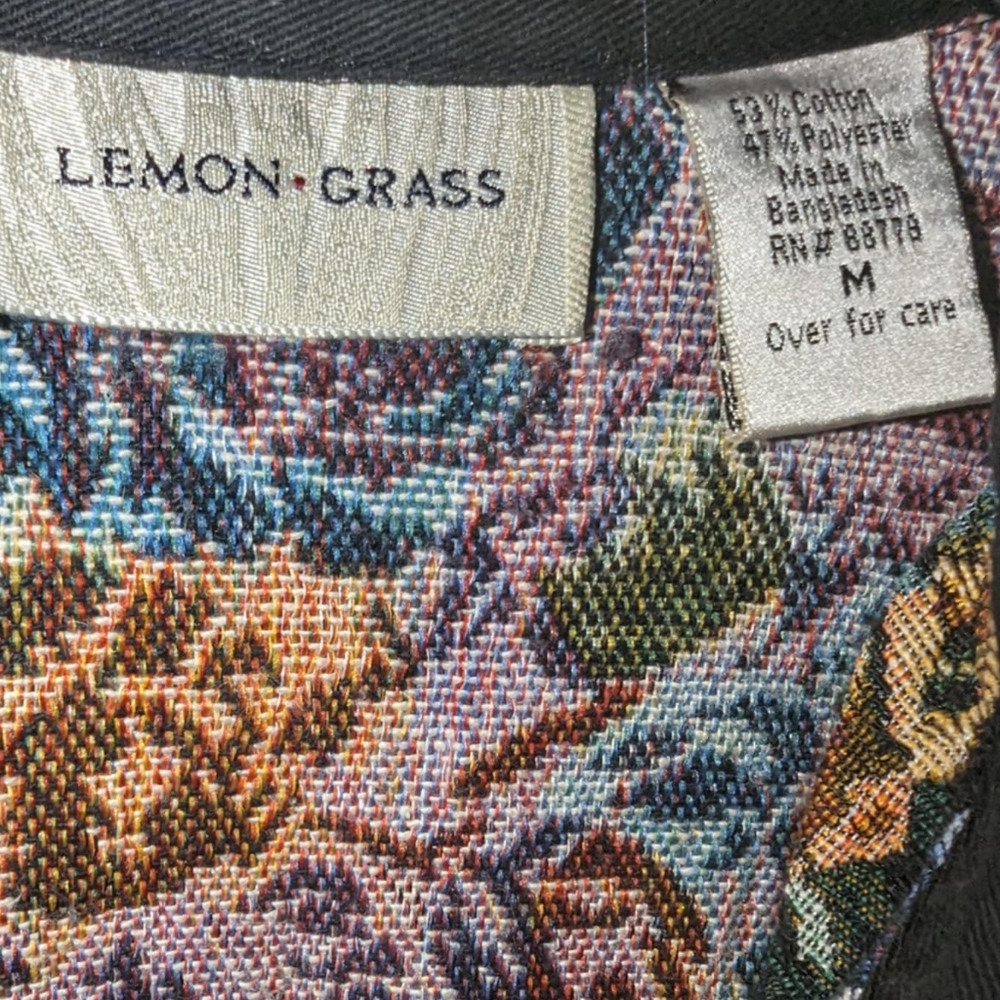 Vintage Floral Tapestry Button Down Jacket - Picture 2 of 6